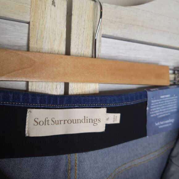 Soft Surroundings The Ultimate Relaxed Straight Jeans Pull On Sz Large 14/16 NWT - Picture 4 of 7